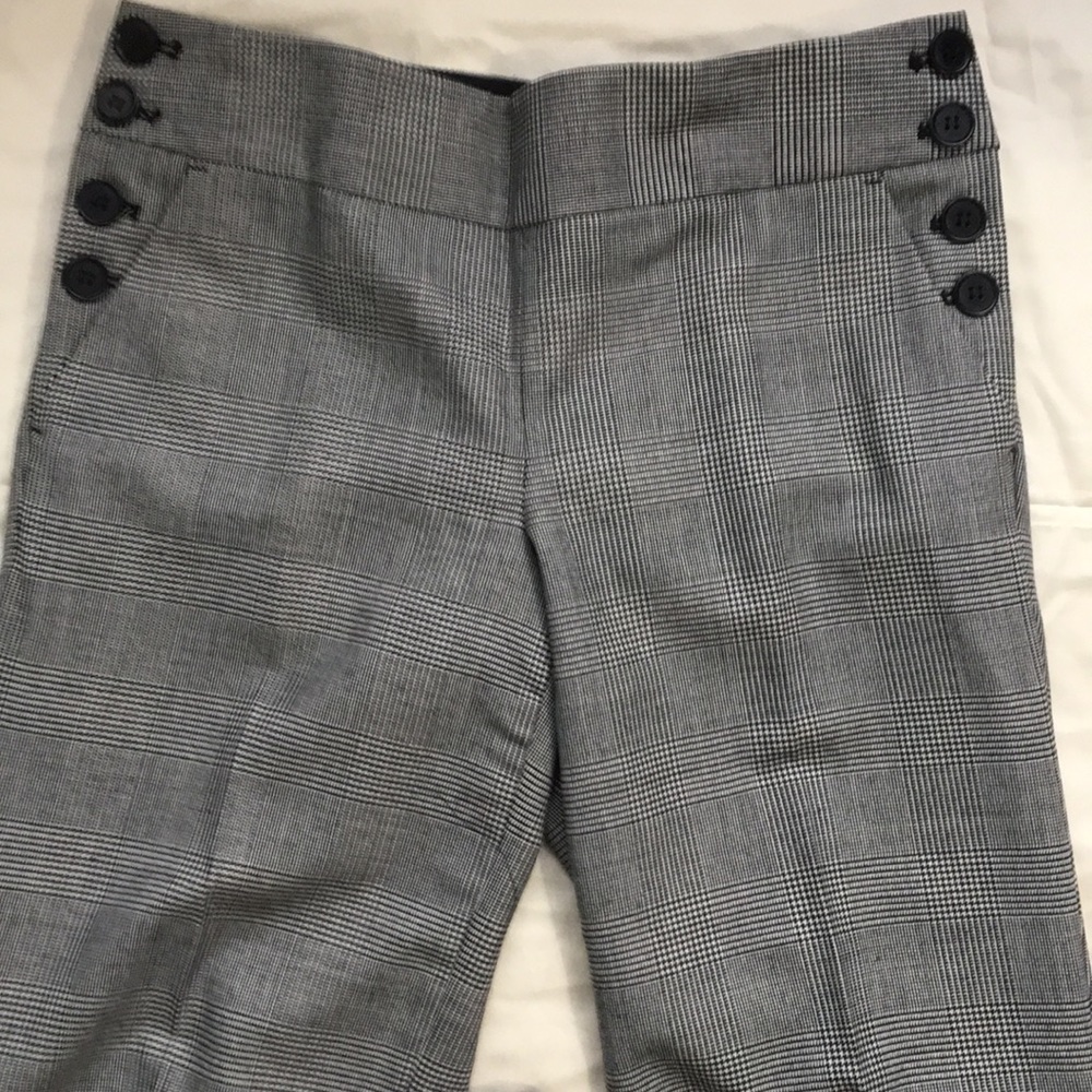 J Crew Lined Plaid Trouser